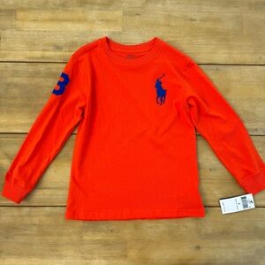 Polo Ralph Lauren Kids Bright Orange Long Sleeve Tee